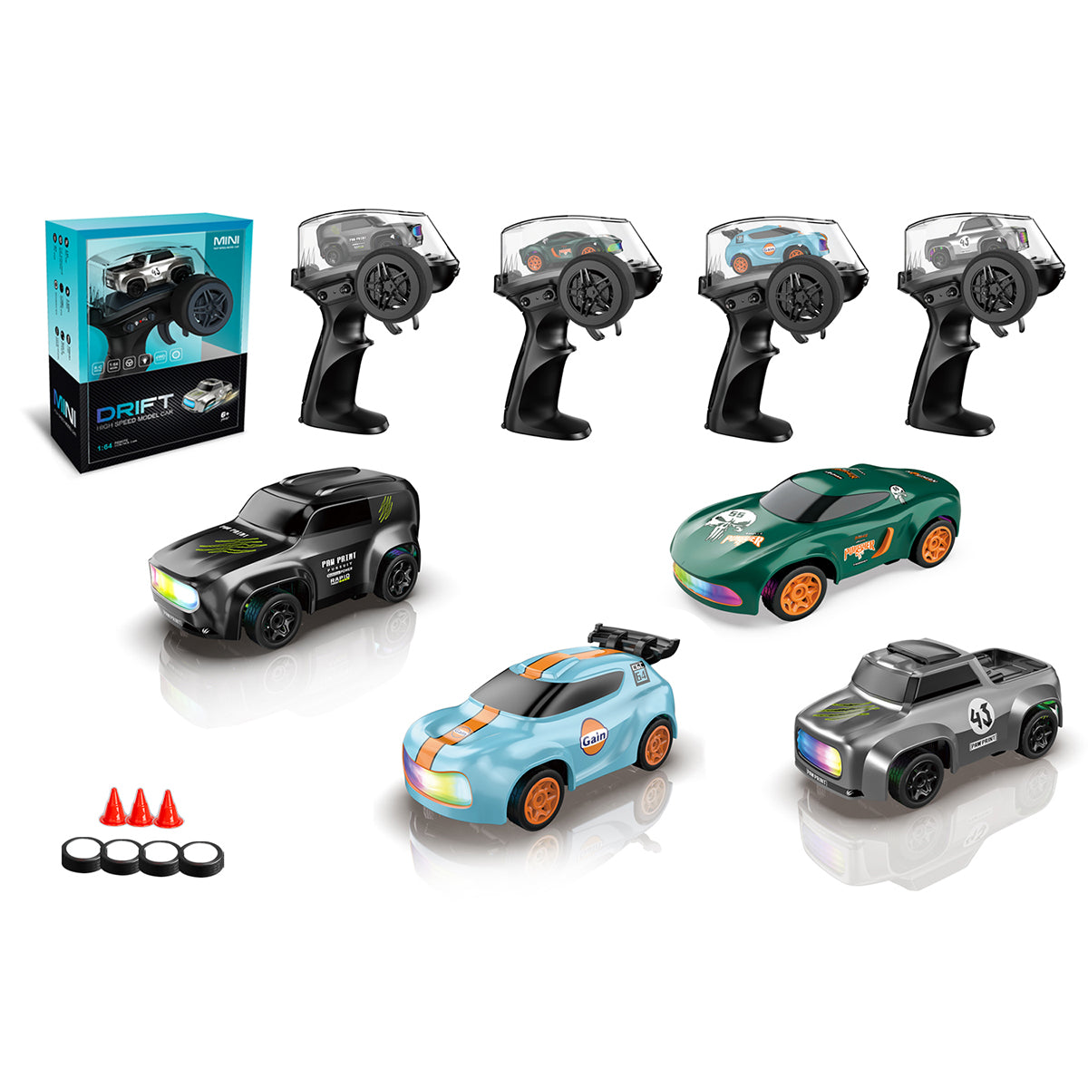 VÉHICULE DE DRIFT MINI XRACE RC 2.4G ASSORTI