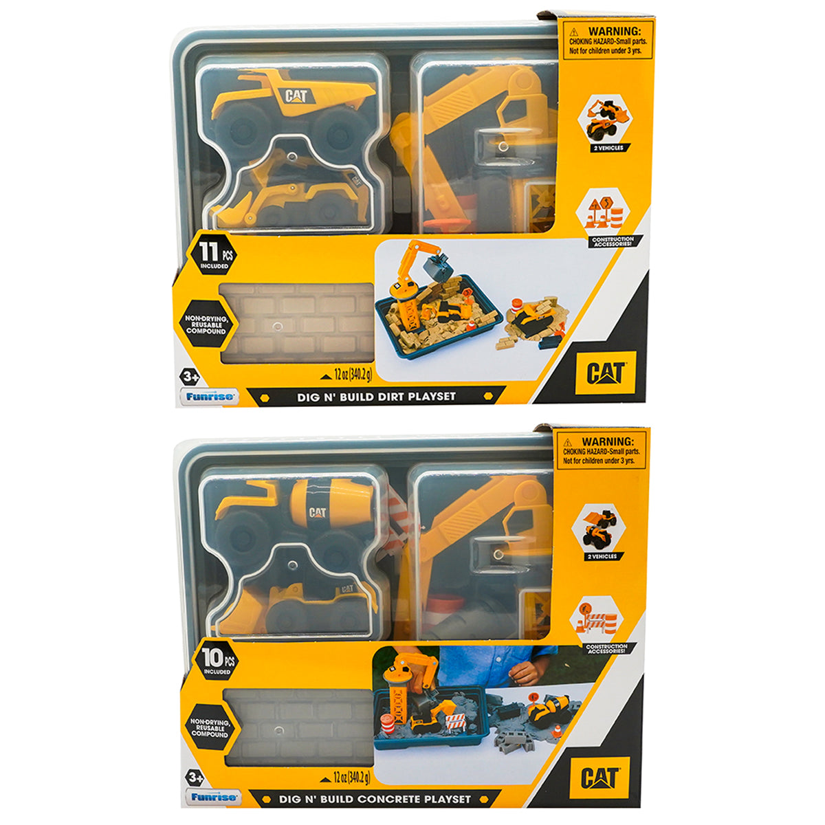 SET DE JEU VÉHICULES DE CONSTRUCTION CAT ASS. 🔶