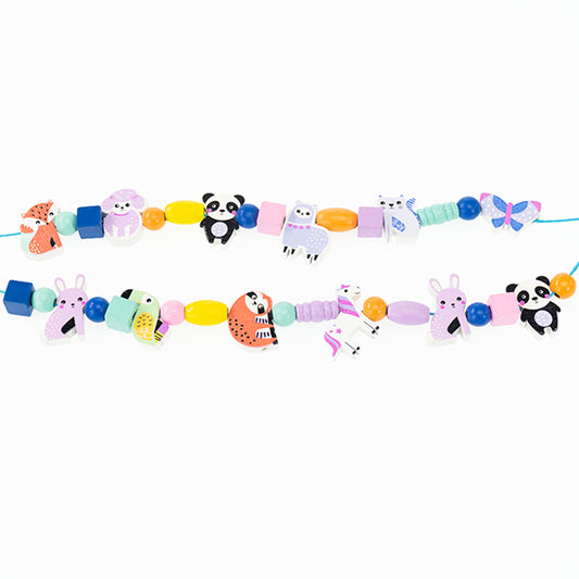 LOT DE PERLES EN BOIS EN FORME DE LICORNE 🔶