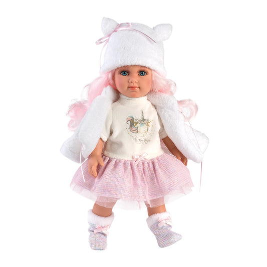 PUPPE ELENA, ROSA, 35 CM