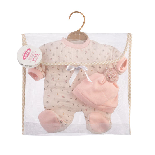 BEIGER PYJAMA MIT BLUMENMUSTER, 32 CM