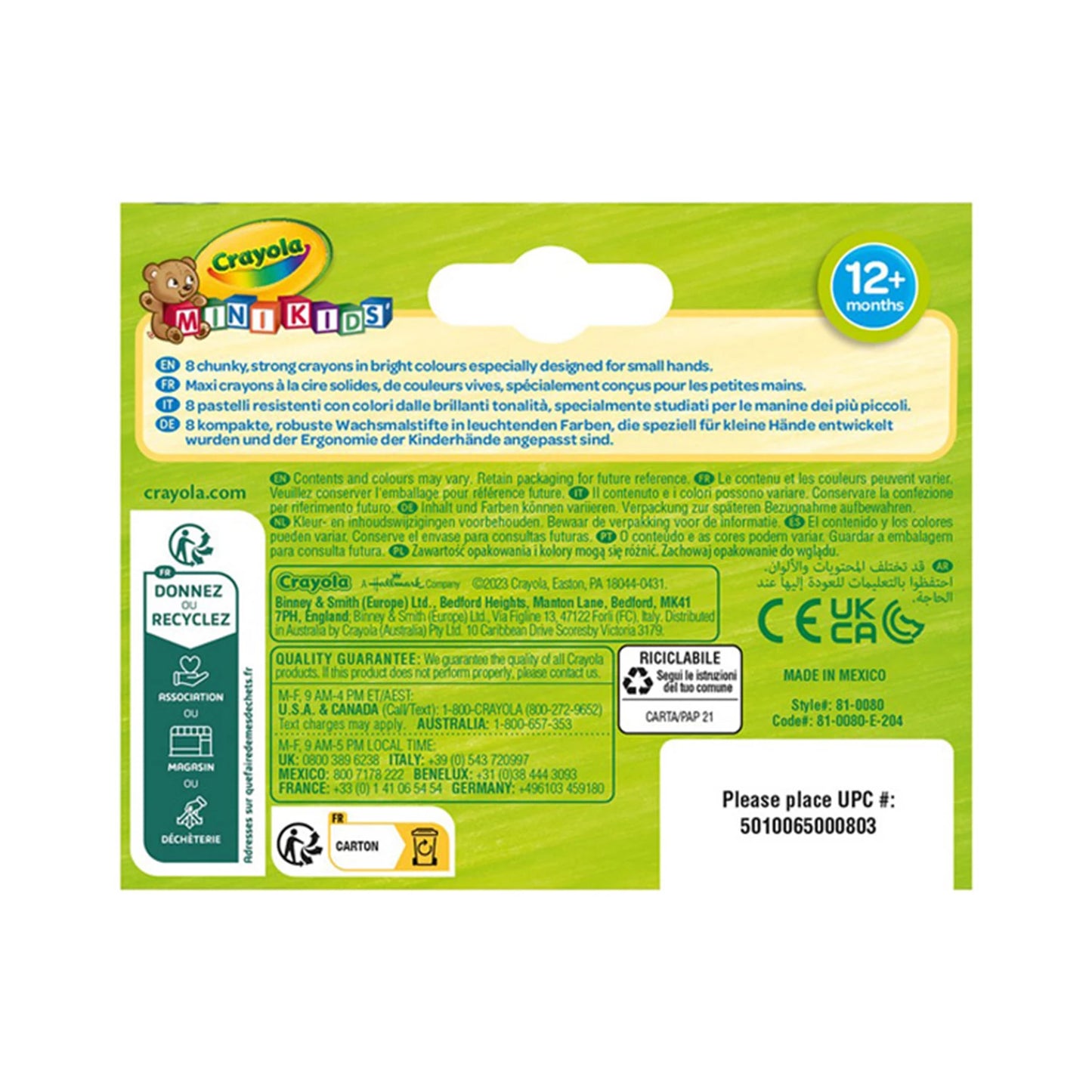 8 PASTELLI A CERA JUMBO