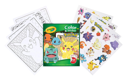 LIBRO DA COLORARE E ADESIVI POKÉMON