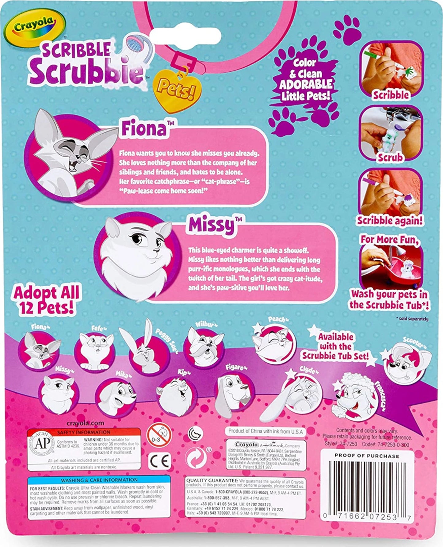 SET PER GATTI WASHIMALS