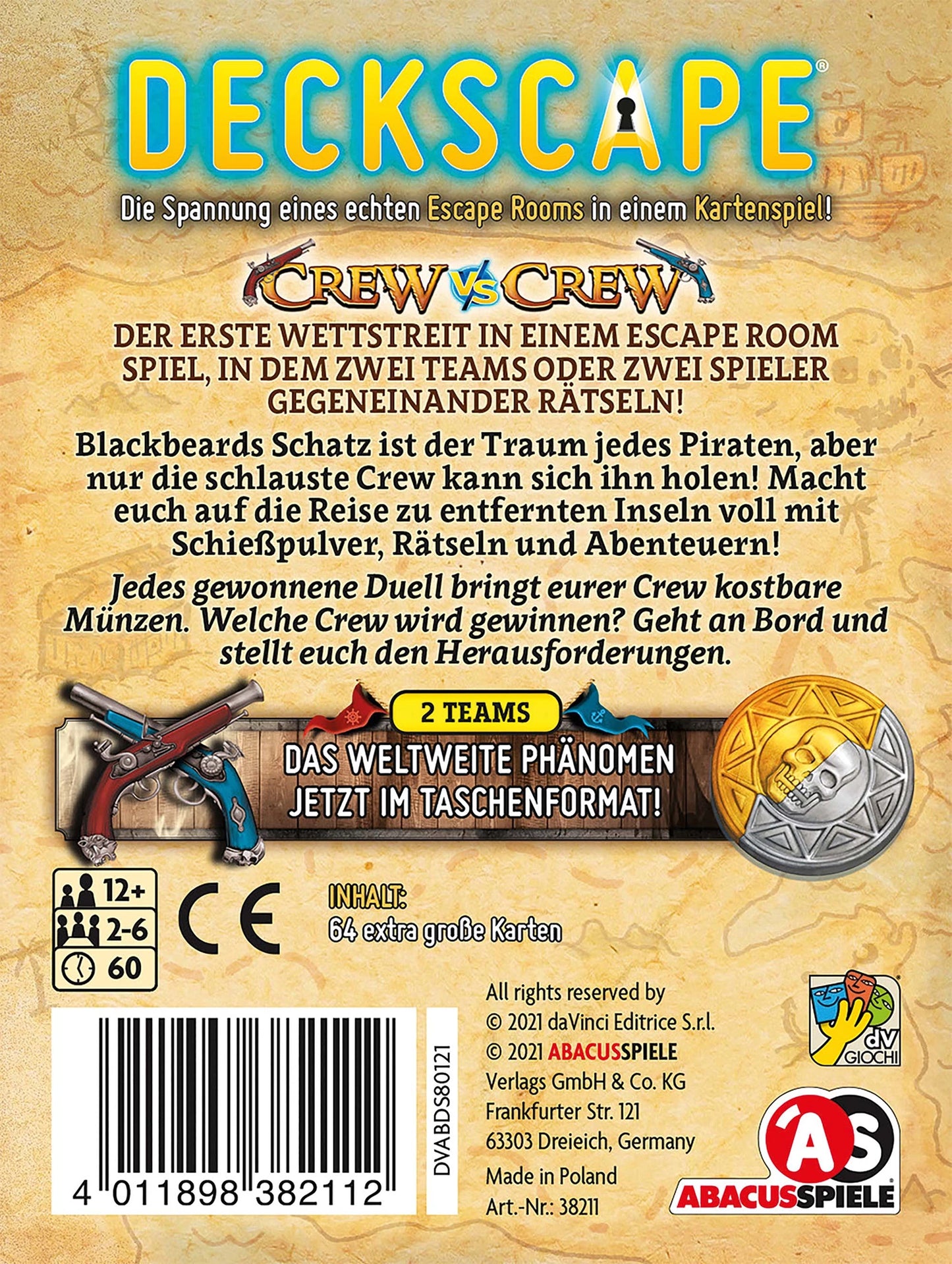 DECKSCAPE - CREW VS CREW - DIE PIRATENINSEL (D)