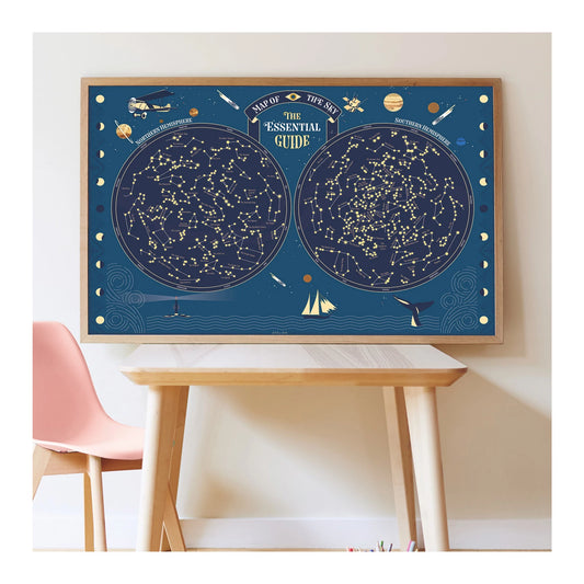 POSTER DIDATTICO ADESIVO MAPPA DEL CIELO