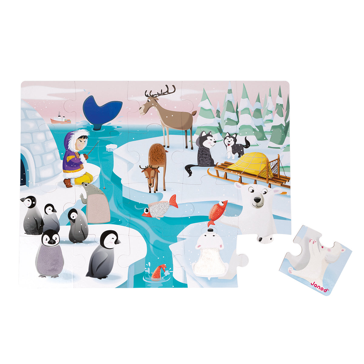 PUZZLE LA VIE SUR LA GLACE 20 PIÈCES 🔶