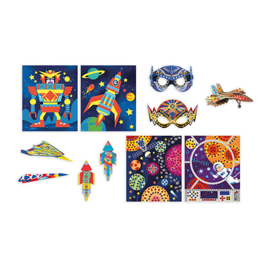 KIT CRÉATIF AVENTURE SPATIALE POUR LES ENFANTS À PARTIR DE 7 ANS 🔶