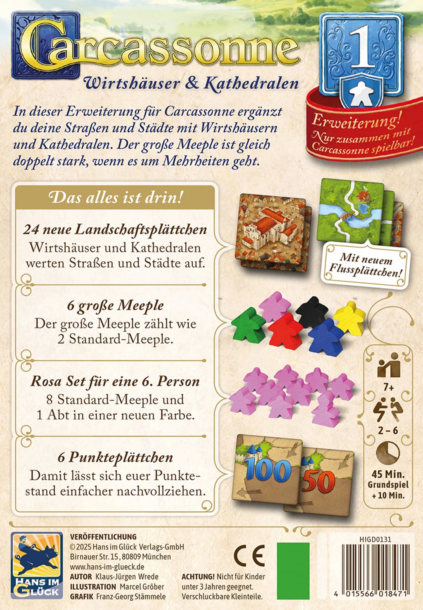 CARCASSONNE - LOCANDE E CATTEDRALI (D)