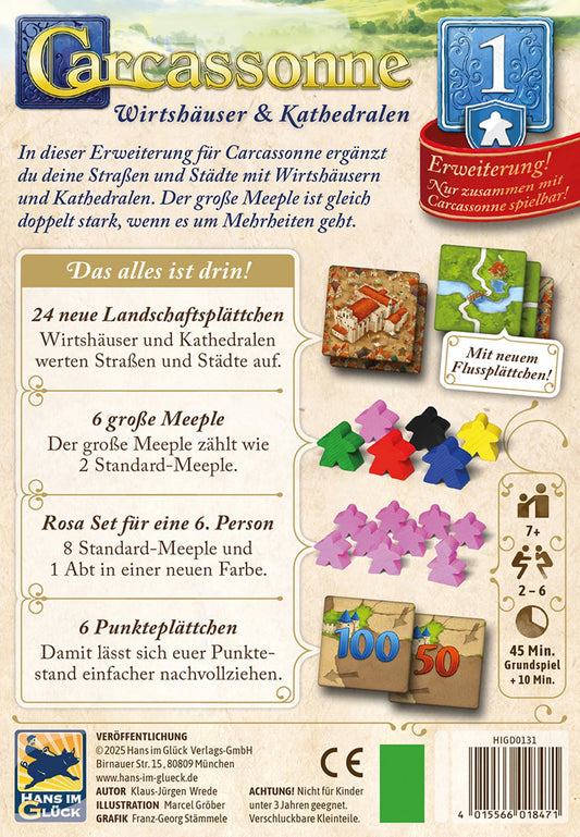 CARCASSONNE - LOCANDE E CATTEDRALI (D)