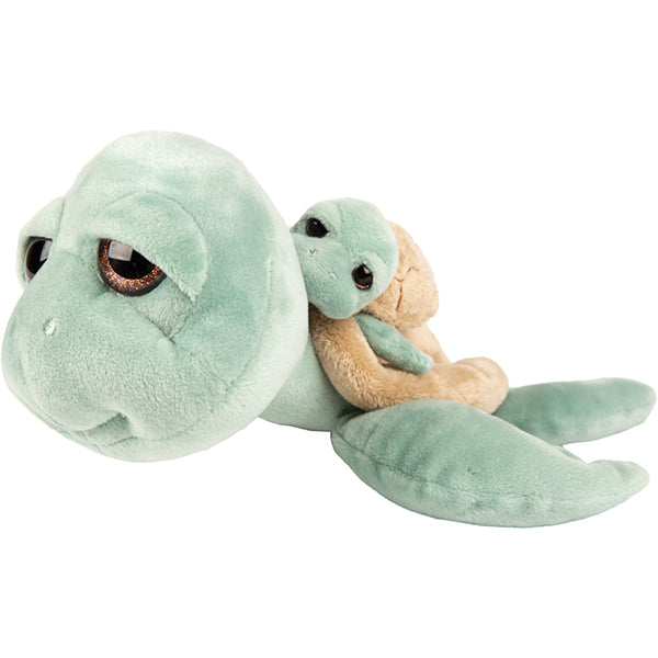 TORTUE VERTE 24 CM AVEC BÉBÉ 🔶