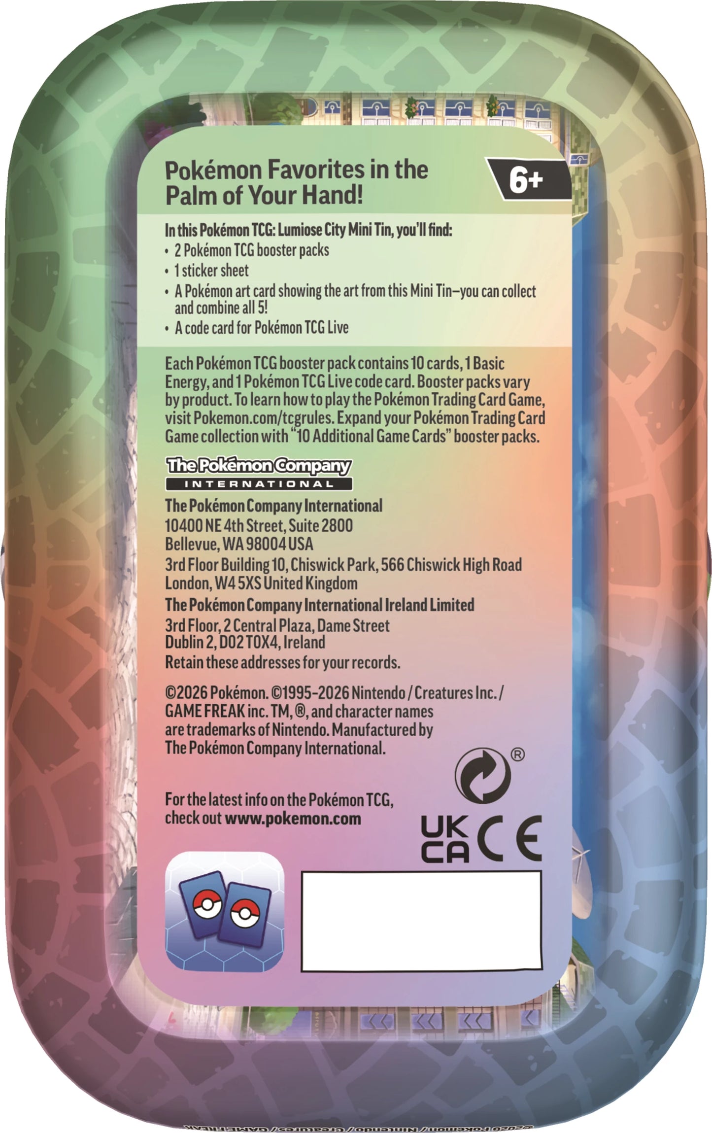 PRE ORDER - MINI TIN LUMIOSE CITY - POKÉMON - INGLESE