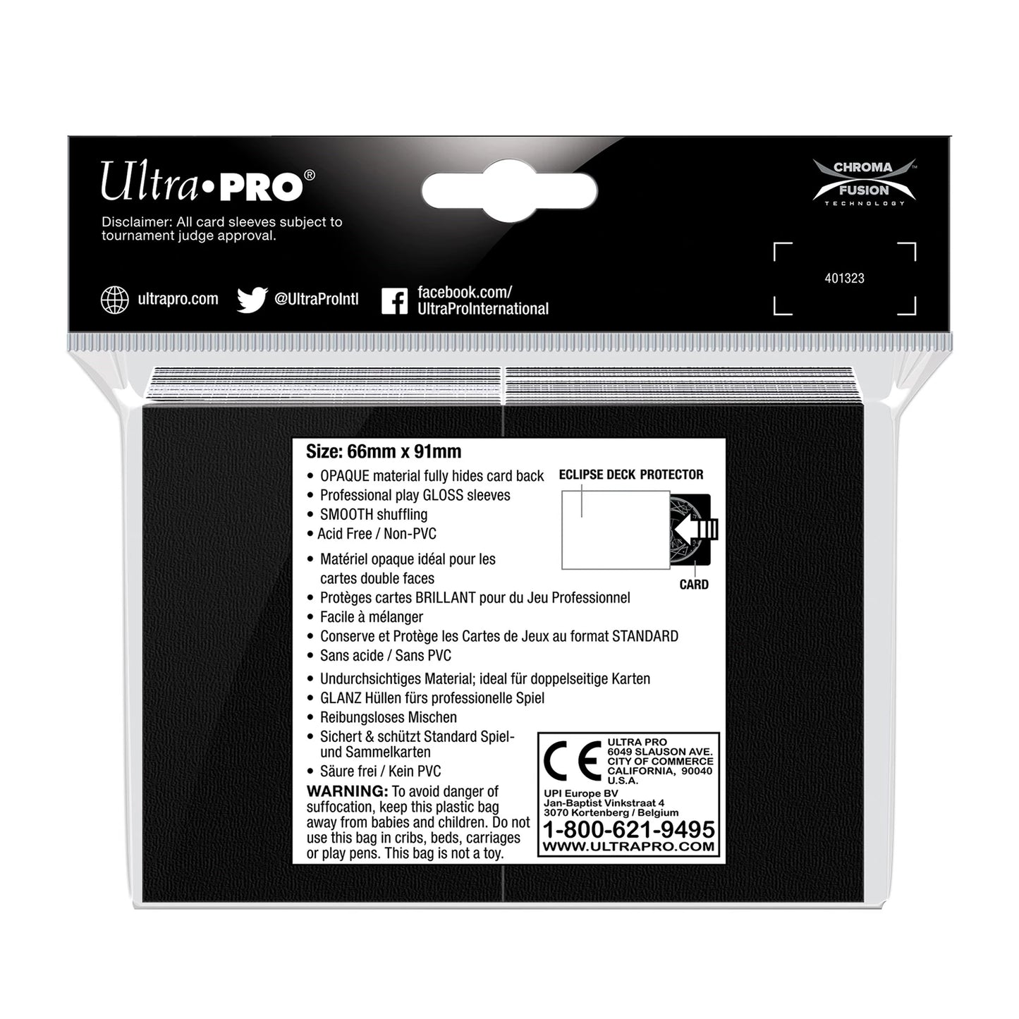 ECLIPSE GLOSS WHITE DECK PROTECTOR SLEEVES STANDARD (100)