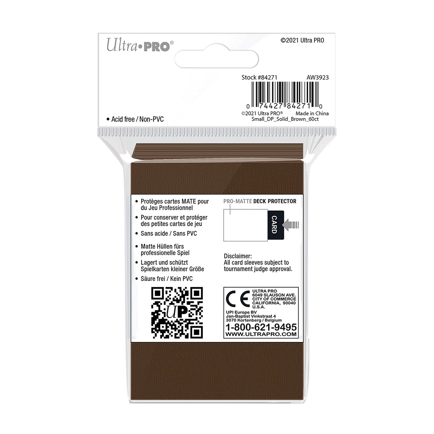 DECK PROTECTOR PRO-MATTE BROWN SMALL (60) HÜLLEN