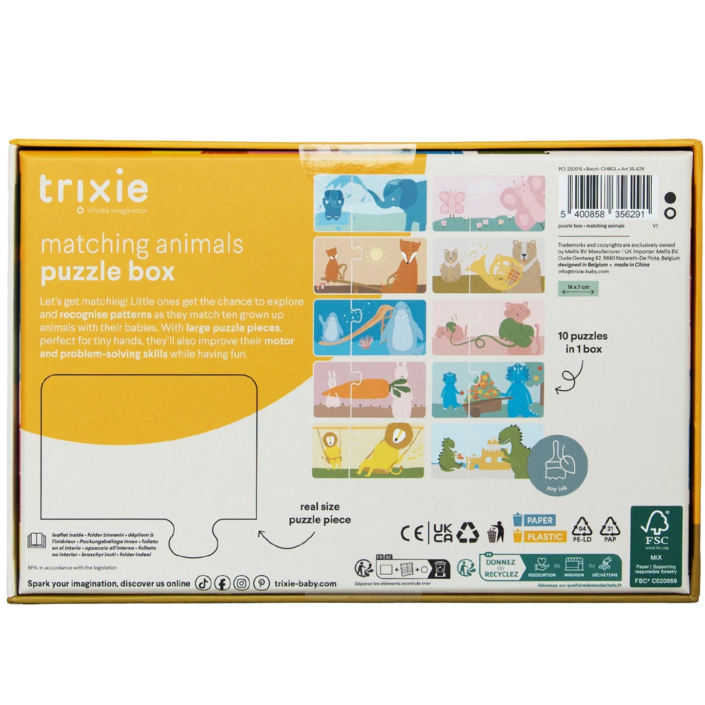 DUO PUZZLE ANIMALI 20 PEZZI
