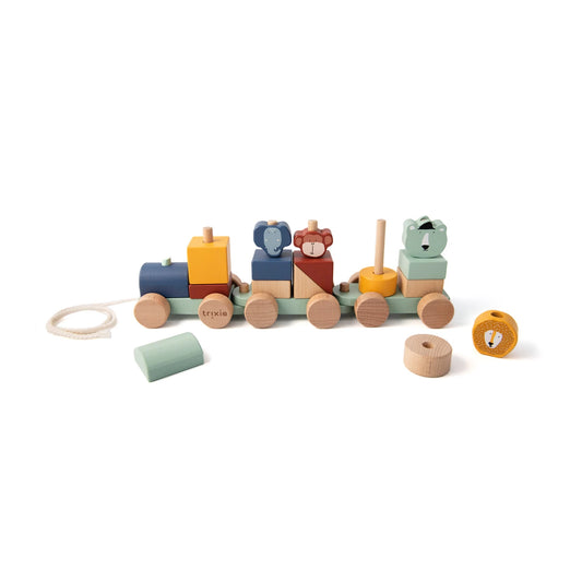 HOLZEISENBAHN MIT TIEREN