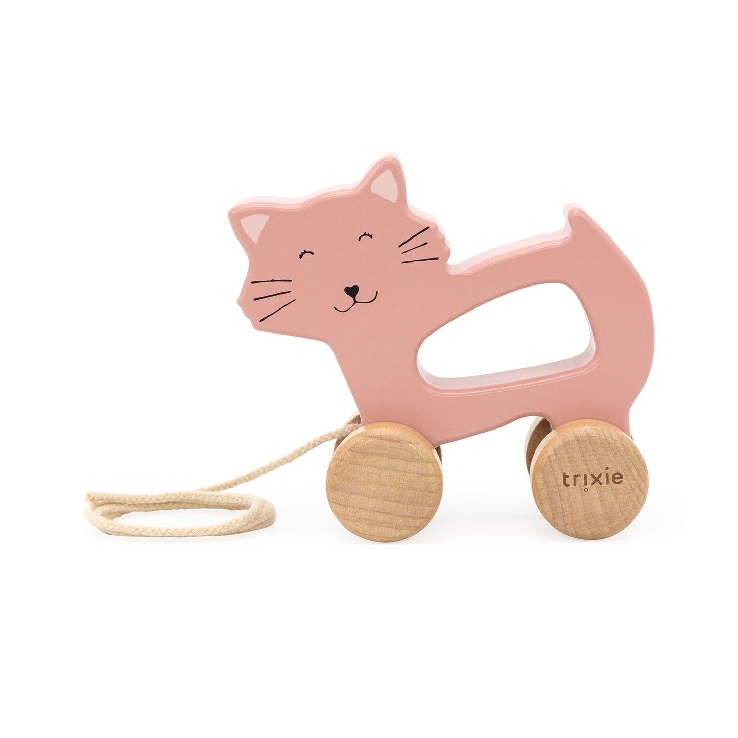 ZUGTIER KATZE AUS HOLZ