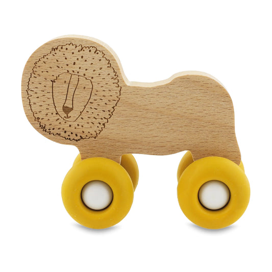 SPIELZEUGAUTOS AUS HOLZ MIT SILIKONRÄDERN