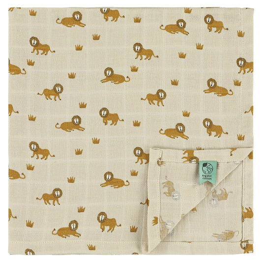 MUSSOLIN 3ER-SET 55X55CM LÖWE