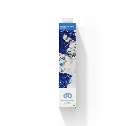 PITTURA A DIAMANTE GATTO NELLA NEVE