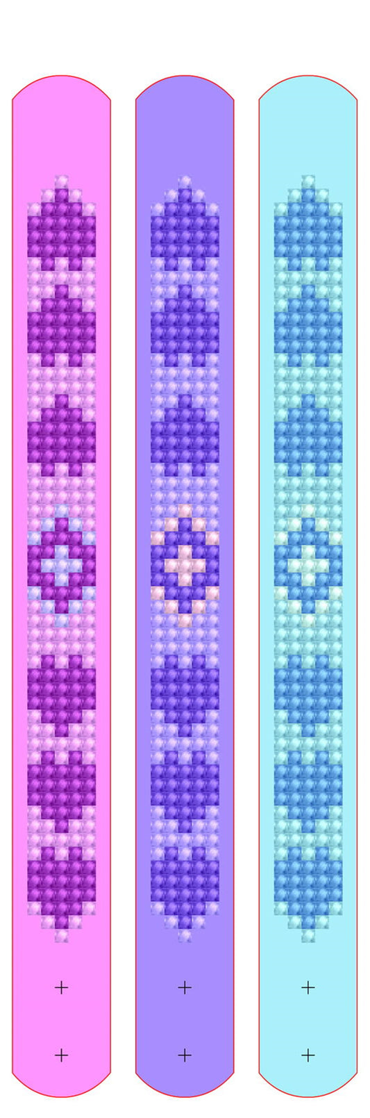 BRACCIALETTI CON PITTURA A DIAMANTE A FORMA DI CUORE