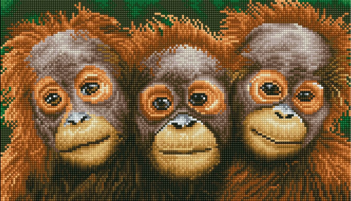 DIAMANTGEMALTE ORANG-UTANS