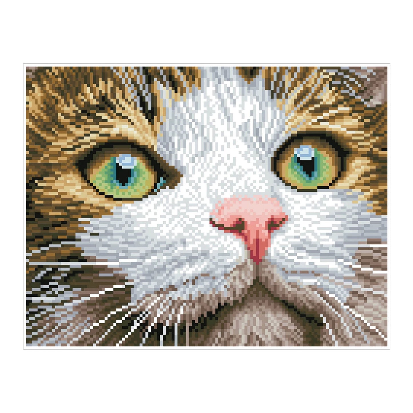 DIAMANTBILD KATZE MIT GRÜNEN AUGEN