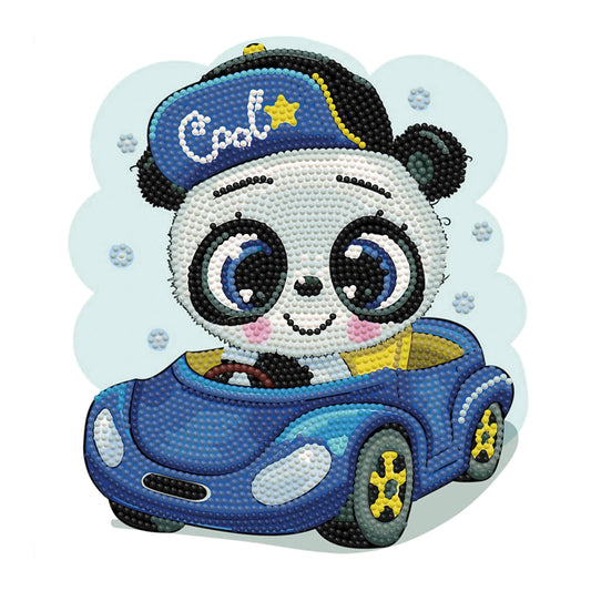 DIAMANTMALEREI PANDA AUTO