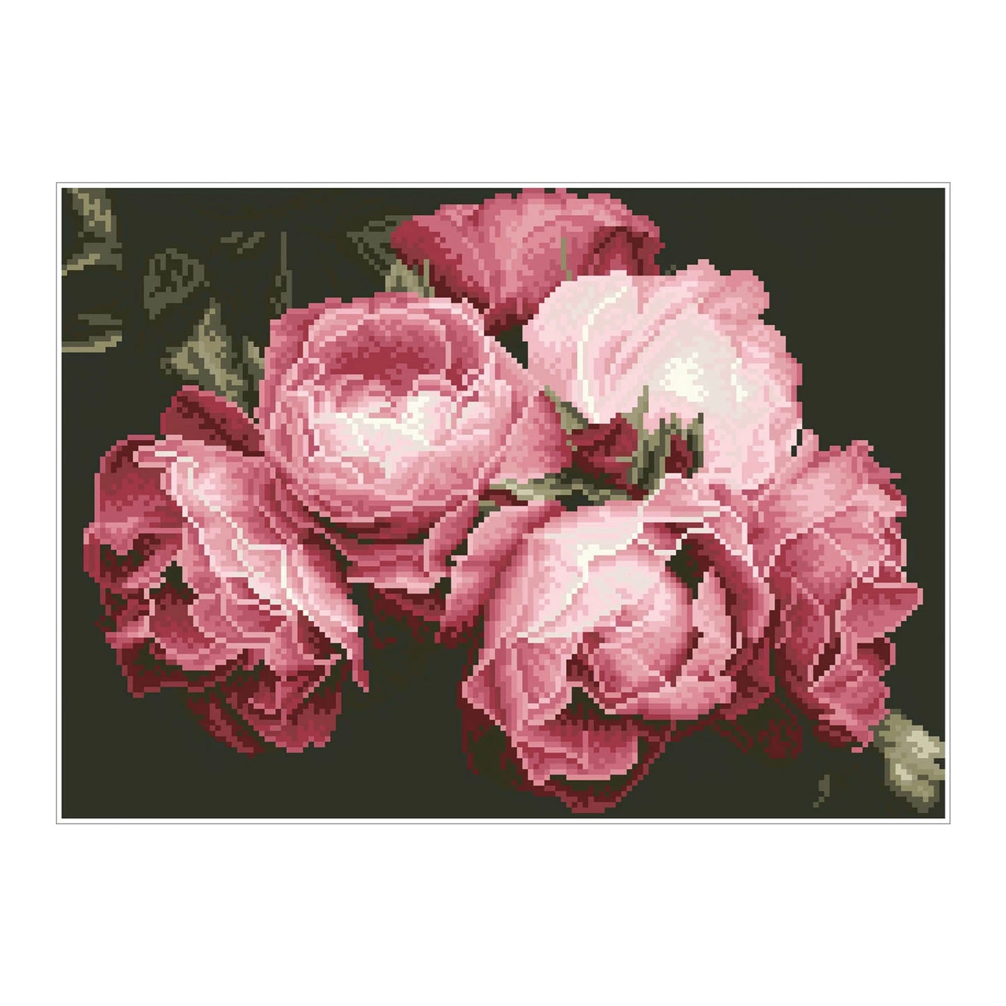 ROSE VINTAGE DIPINTE A DIAMANTE