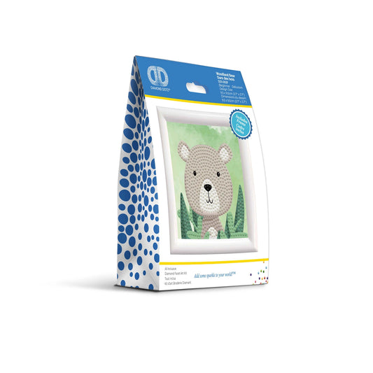 MINI ORSO DELLA FORESTA DIPINTO A DIAMANTE