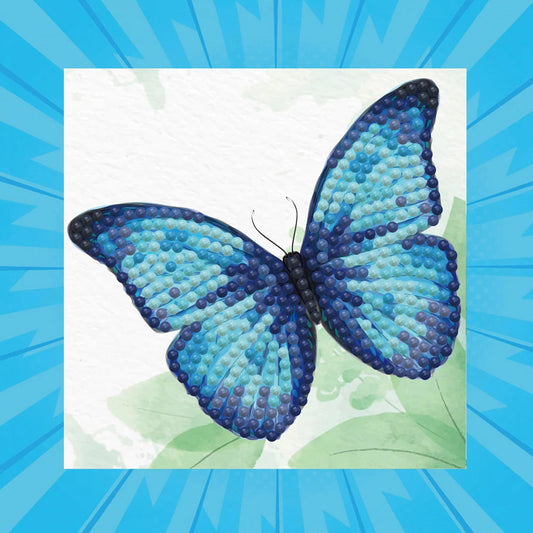 PITTURA A DIAMANTE FARFALLA BLU
