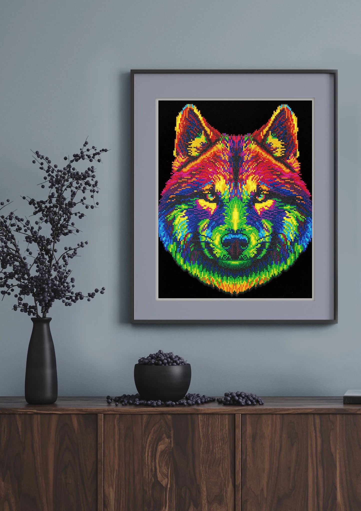 NEON WOLF DIAMANTMALEREI