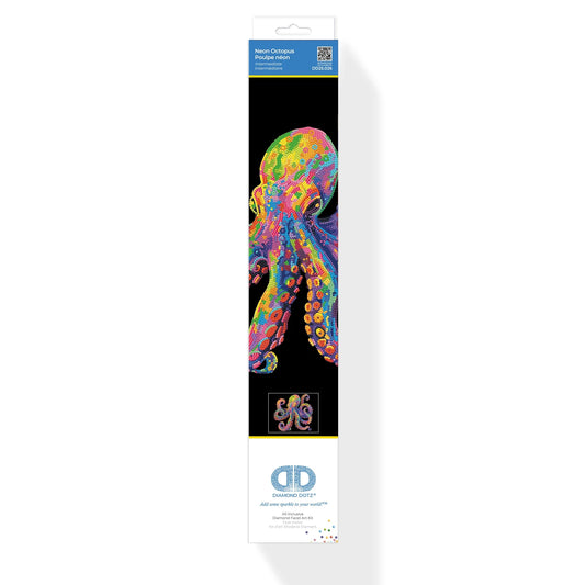 PITTURA A DIAMANTE POLPO AL NEON