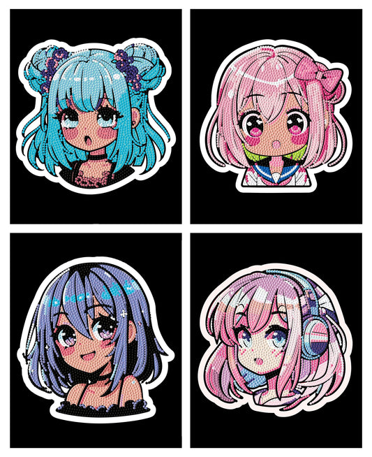 PITTURA A DIAMANTE NEON ANIME GIRL