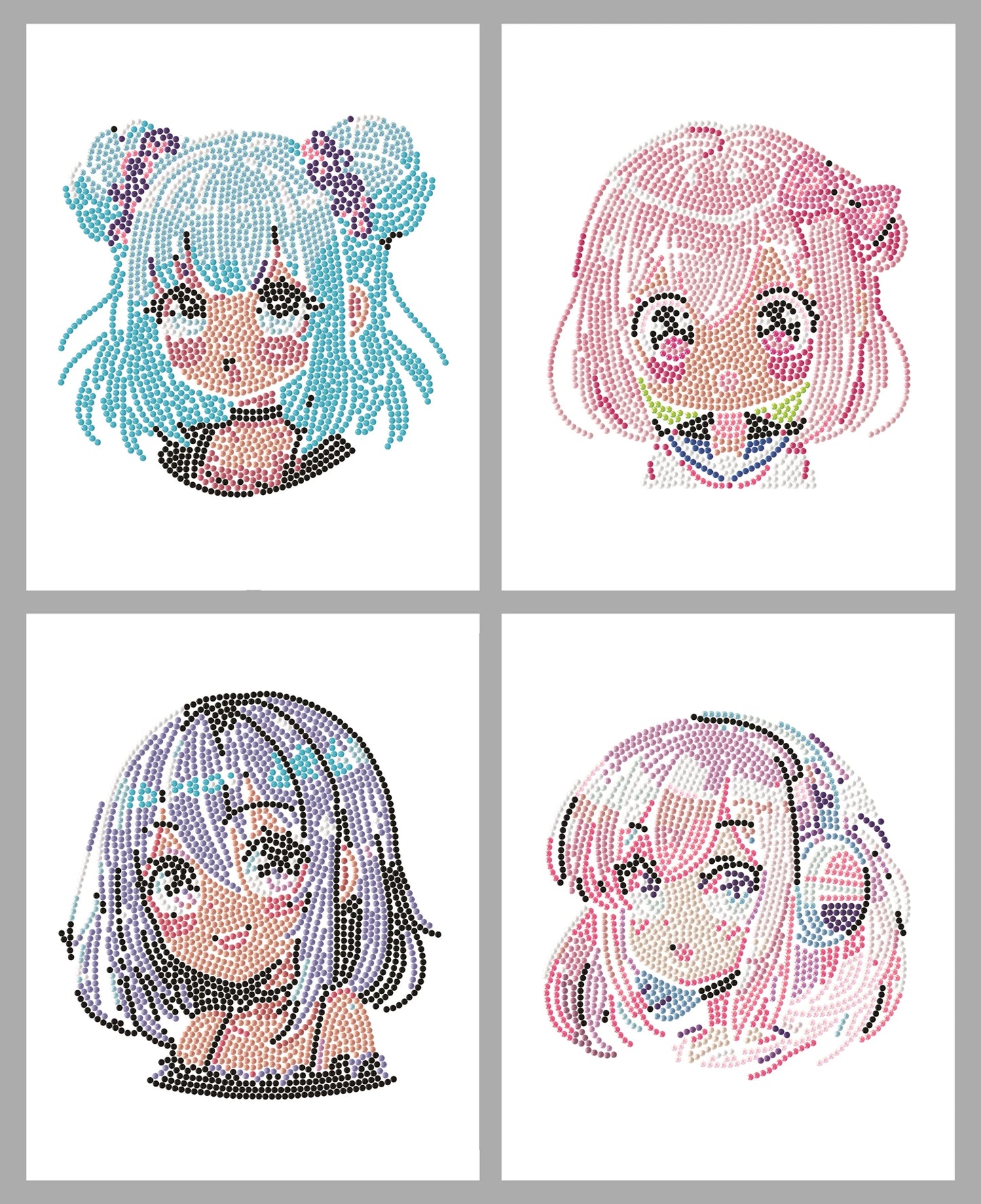PITTURA A DIAMANTE NEON ANIME GIRL