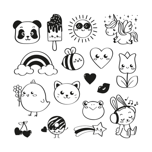 TIMBRO PER BAMBINI DIVERTENTE KAWAII