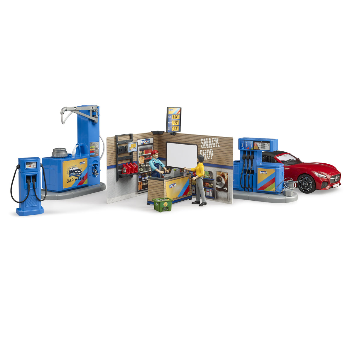 STATION-SERVICE AVEC LAVE-AUTO – BRUDER 🔶