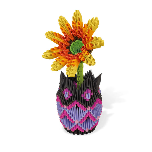 VASO ORIGAMI 3D CON FIORI, 698 PEZZI