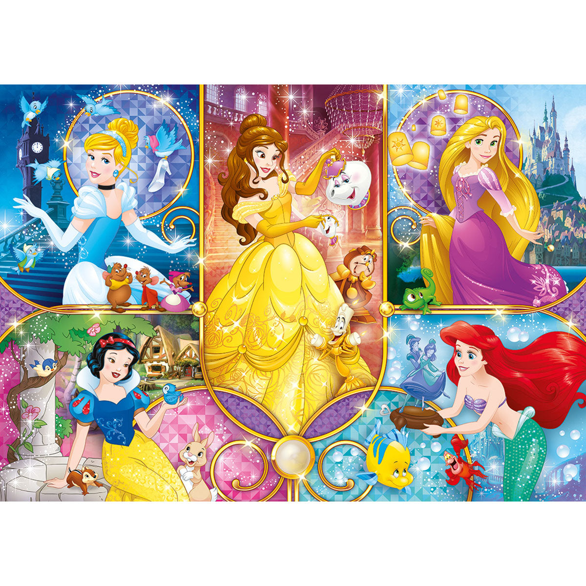 PUZZLE PRINCESSE SCINTILLANTE – 104 PIÈCES – CLEMENTONI 🔶