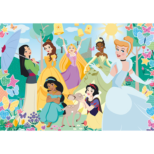PUZZLE PAILLETTES PRINCESSE – 104 PIÈCES – CLEMENTONI 🔶