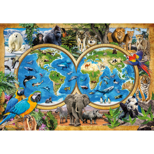 PUZZLE MONDE ANIMAL – 300 PIÈCES – CLEMENTONI 🔶