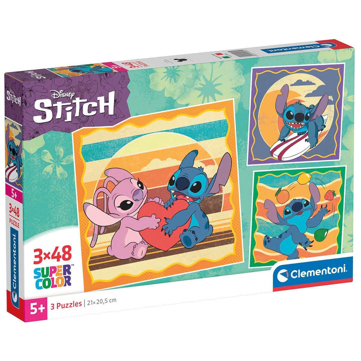 PUZZLE STITCH 3 × 48 PIÈCES – CLEMENTONI 🔶