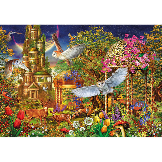 PUZZLE WOODLAND FANTASY GARDEN – 1500 PIÈCES – CLEMENTONI 🔶