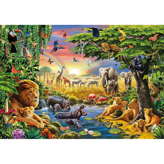 PUZZLE THE AFRICAN GATHERING – 2000 PIÈCES – CLEMENTONI 🔶