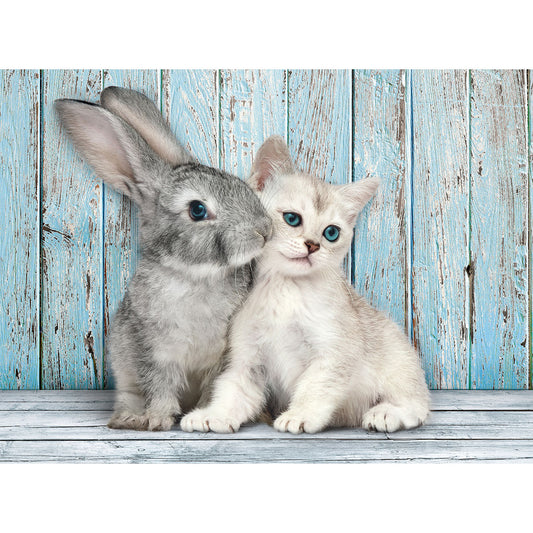 PUZZLE CHAT ET LAPIN – 500 PIÈCES – CLEMENTONI 🔶