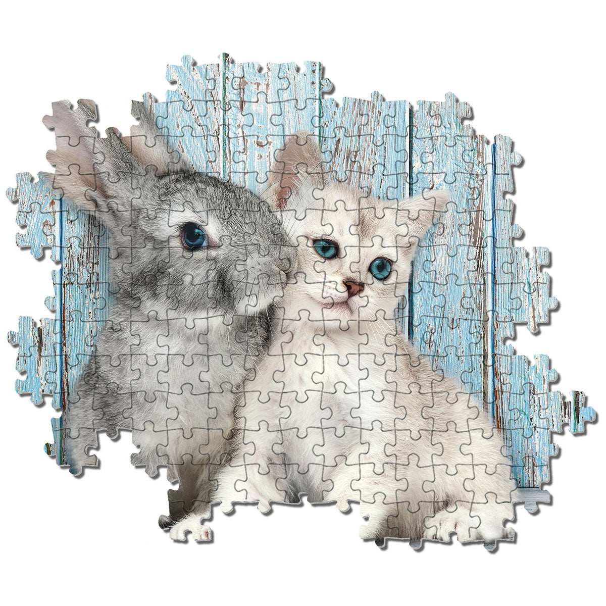 PUZZLE CHAT ET LAPIN – 500 PIÈCES – CLEMENTONI 🔶