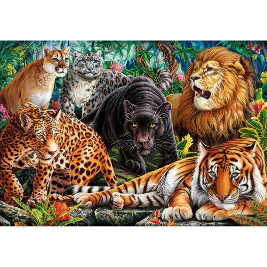 PUZZLE CHATS SAUVAGES – 500 PIÈCES – CLEMENTONI 🔶