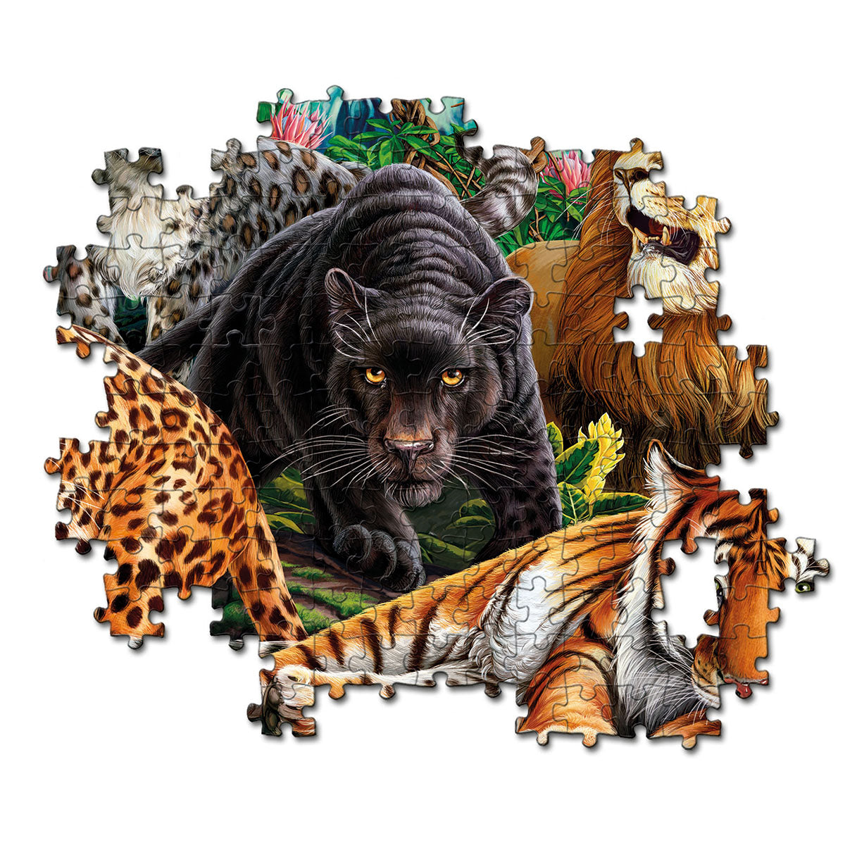 PUZZLE CHATS SAUVAGES – 500 PIÈCES – CLEMENTONI 🔶