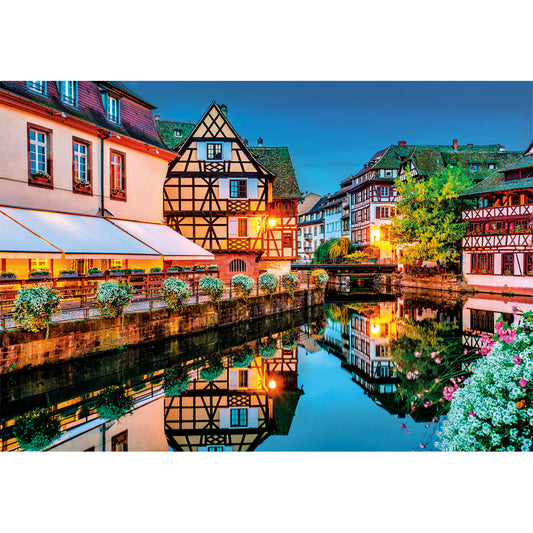 PUZZLE STRASBOURG VIEILLE VILLE – 500 PIÈCES – CLEMENTONI 🔶
