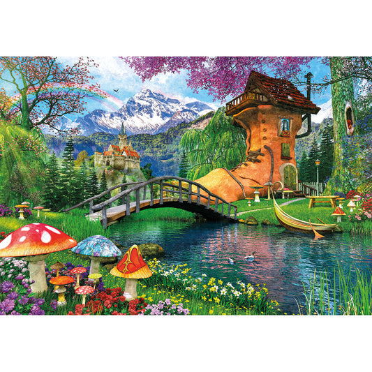PUZZLE LA VIEILLE ÉTAGÈRE À CHAUSSURES – 500 PIÈCES – CLEMENTONI 🔶